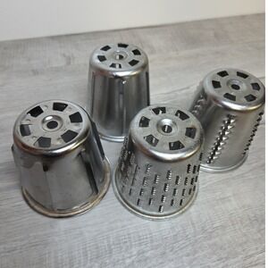 Vintage Drum Shredder Cones Lot of 4 Slicer Grater Attachments Replacement